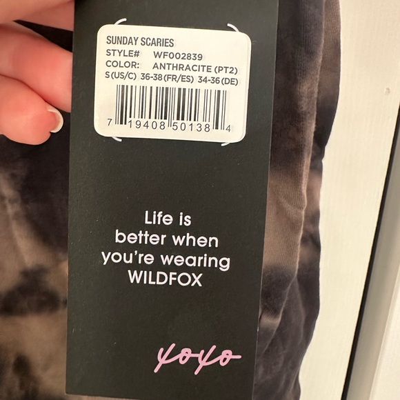 Wildfox Sunday Scaries Black Tie-Dye Sweater - Picture 4 of 5